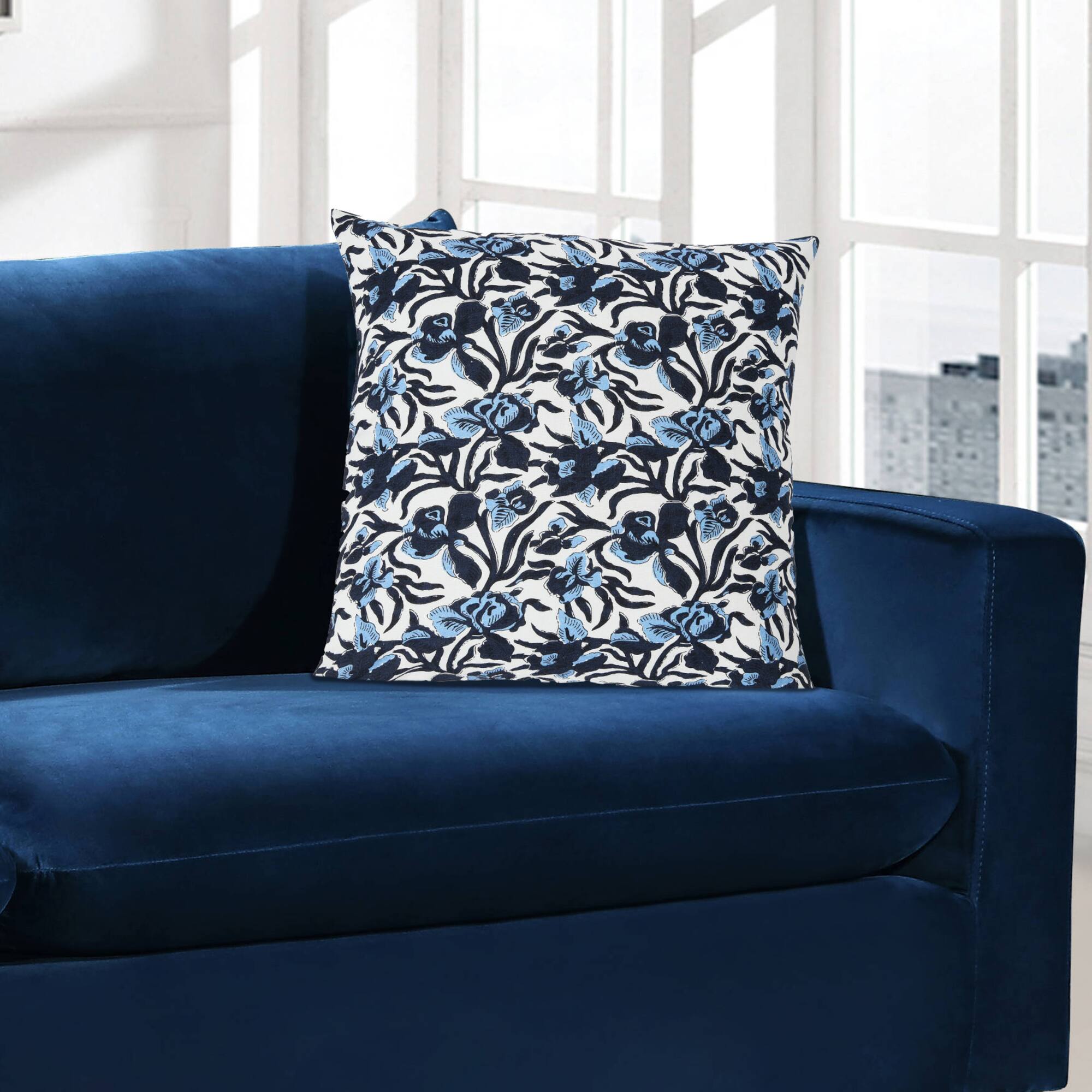 Hello Honey® Noir Iris Square Pillow Cover